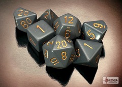 Polyhedral 7-Dice Set CHX25420 - Opaque Dark Grey/Copper